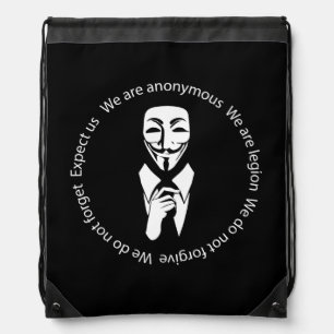 Anonymous seal drawstring bag
