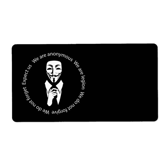Anonymous seal label (Front)