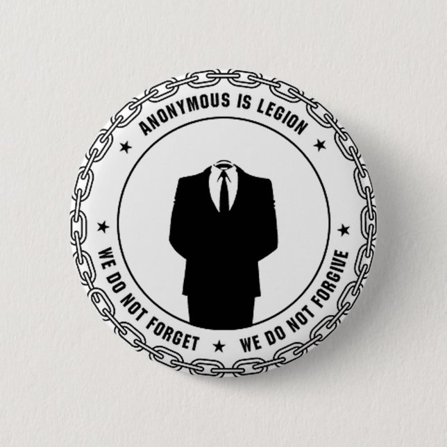 anonymous seal pinback button (Front)