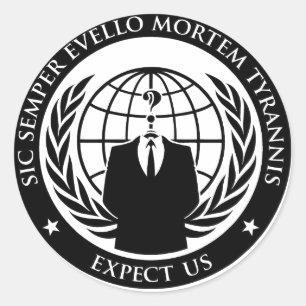 Anonymous Sic Semper Evello Mortem Tyrannis Classic Round Sticker