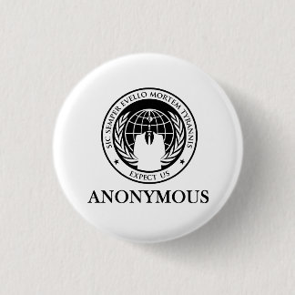 Anonymous Sic Semper Evello Mortem Tyrannis Pinback Button