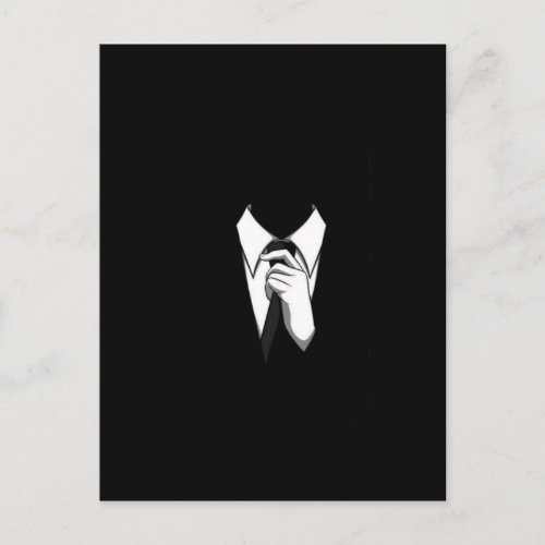 Anonymous Suit and Tie Postcard