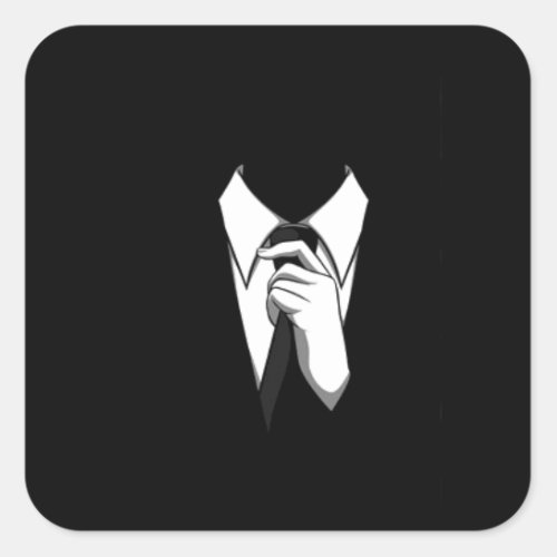 Anonymous Suit and Tie Square Sticker