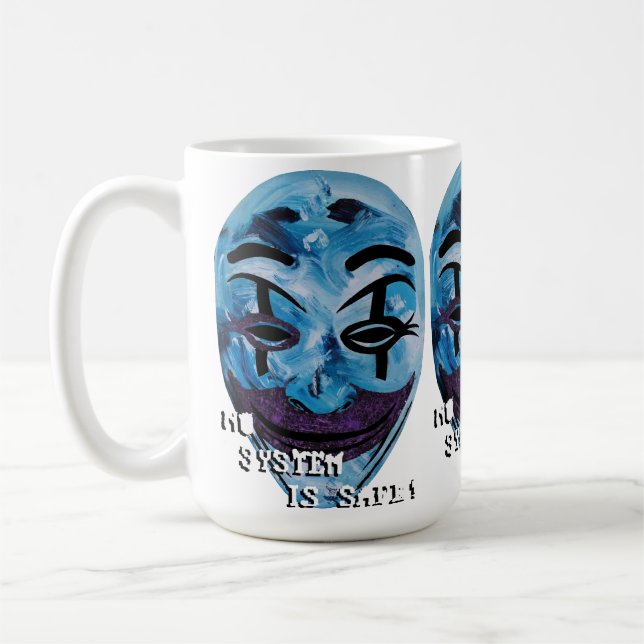 Anonymous Unmasked Coffee Mug (Left)