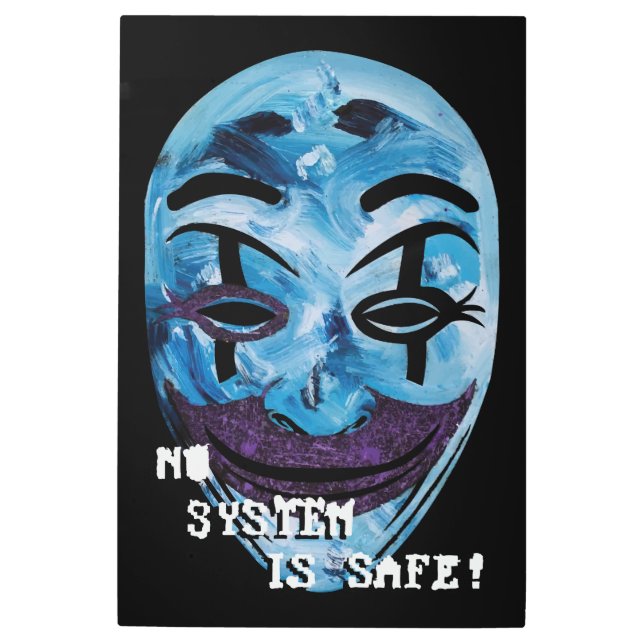 Anonymous Unmasked Metal Print (Front)