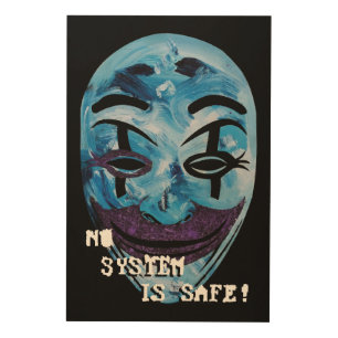 Anonymous Unmasked Wood Wall Art