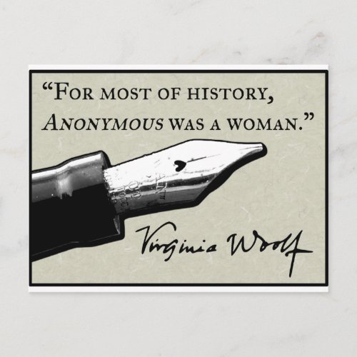 Anonymous Was a Woman Postcard