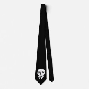 Anonymus face party neck tie