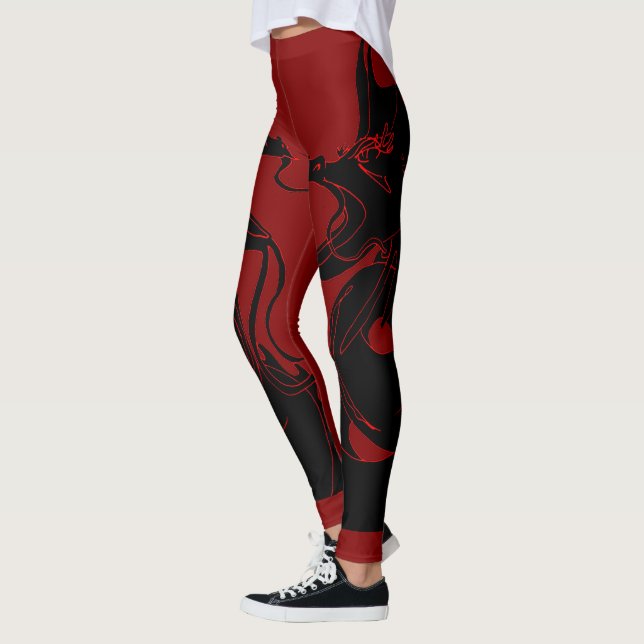 Anopurodon Double Dragon Black Leggings (Left)