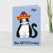 Another birthday! Cute cat in hat.  Happy