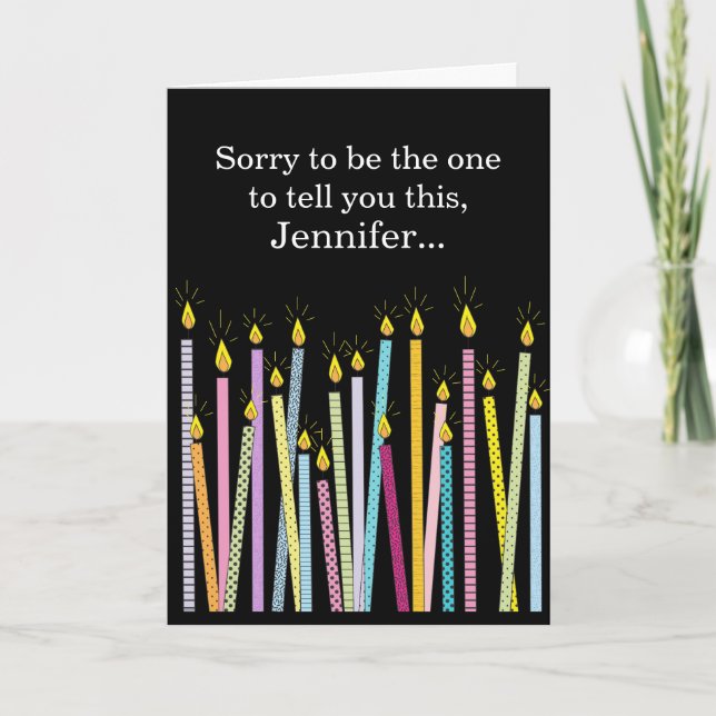 Another Birthday Getting Old Personalized Birthday Card (Front)