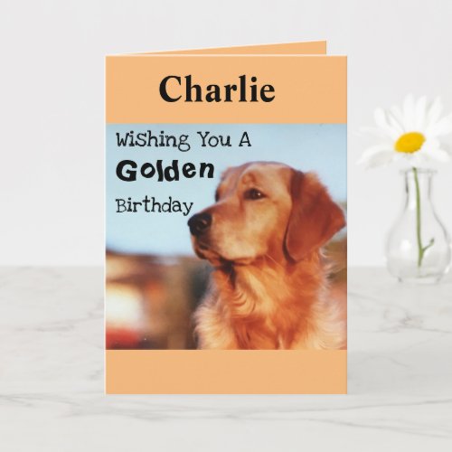 Another Birthday Golden Years Retriever Card