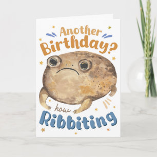 Another Birthday? How Ribbiting Funny Desert Rain Card