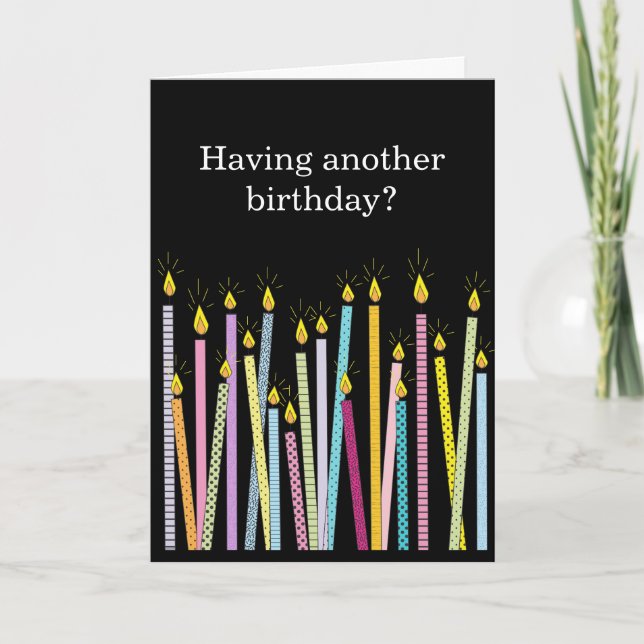 Another Birthday, Too Many Candles Card (Front)