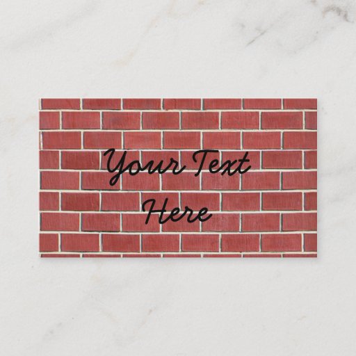 Customizable Another brick in the wall business cards