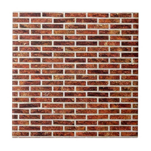 ANOTHER BRICK IN THE WALL Red Brick Pattern  Tile