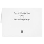 Another Cat in the Yard - Funny Cat Card (Back Horizontal)