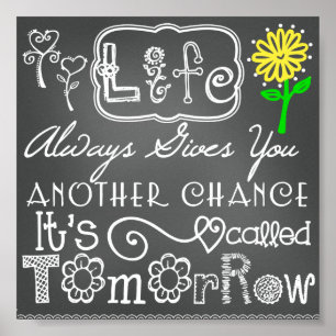 Another Chance Chalkboard Look Poster
