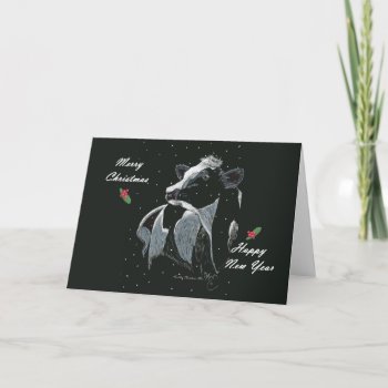Another Christmas Moo Holiday Card by glorykmurphy at Zazzle