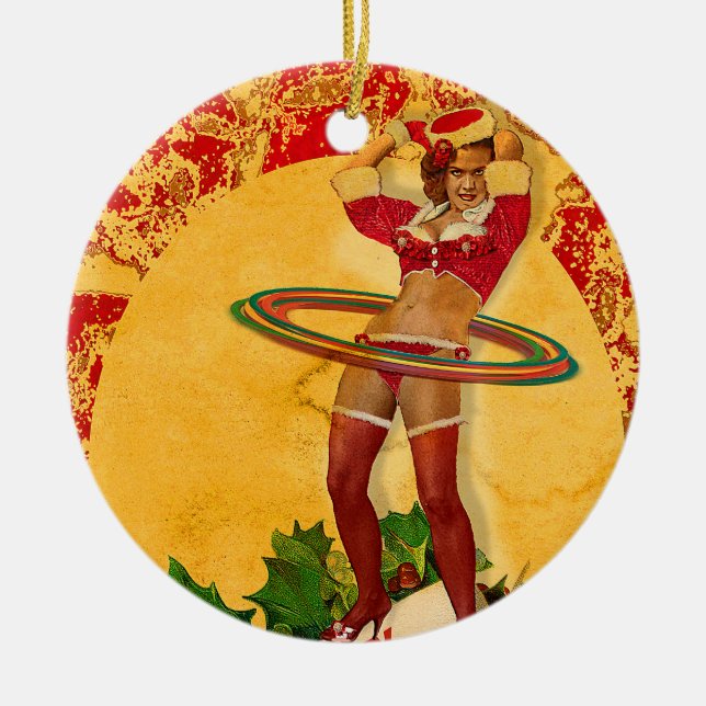 Another Christmas Pin-Up Ceramic Ornament (Front)