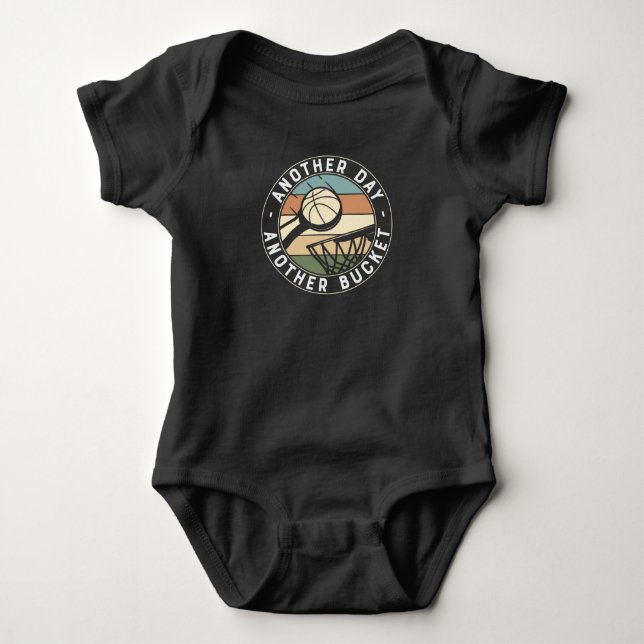 Another Day Another Bucket | Basketball Design Baby Bodysuit (Front)