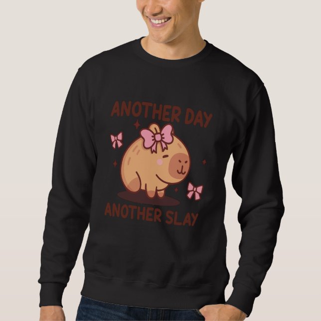 Another Day Another Slay Cute Capybara Lover Kawai Sweatshirt (Front)