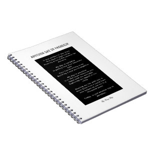 Another day in paradise black and white notebook