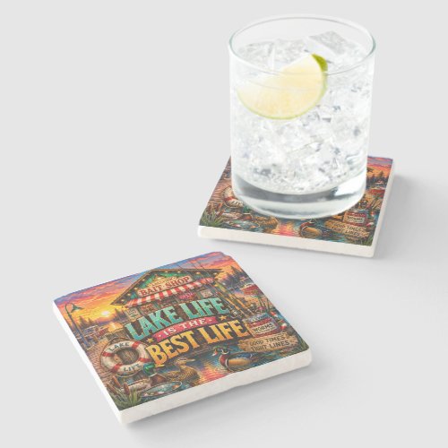 Another Day In Paradise Stone Coaster