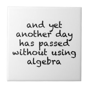 Another Day Without Algebra Ceramic Tile