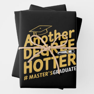 Another Degree Hotter Master's Degree Graduation Wrapping Paper Sheets