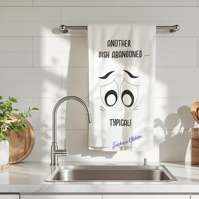 Another Dish Abandoned Funny Personalized Kitchen Towel (Creator Uploaded)