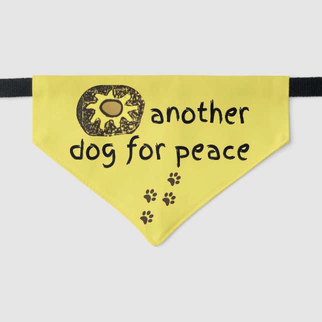Another Dog for Peace Pet Bandana Collar (Front)