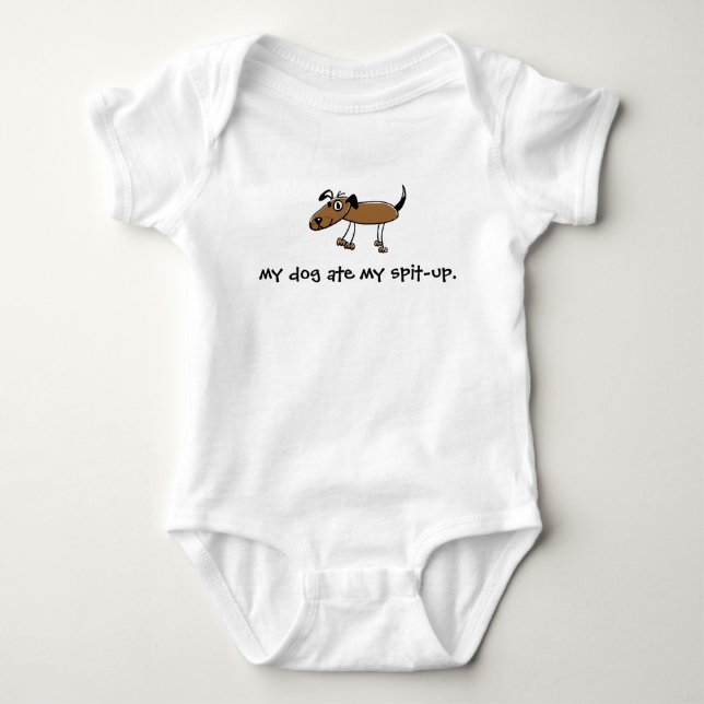 another dog, my dog ate my spit-up. baby bodysuit (Front)