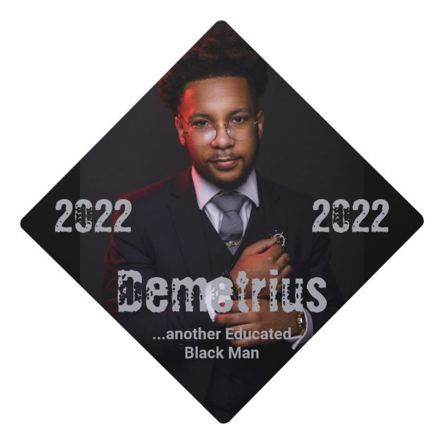 Another Educated Black Man 2022 Graduation Cap Topper (Front)