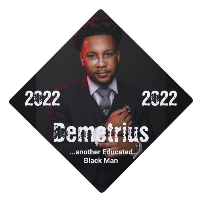 Another Educated Black Man 2022 Graduation Cap Topper (Front)