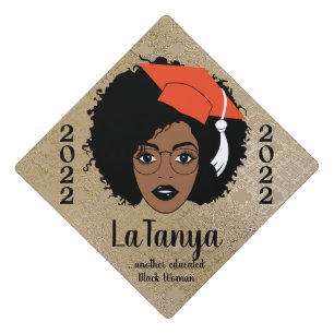 Another Educated Black Woman 2022 Name Graduation  Cap Topper