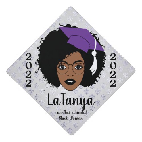 Another Educated Black Woman 2022 Name Graduation  Graduation Cap Topper