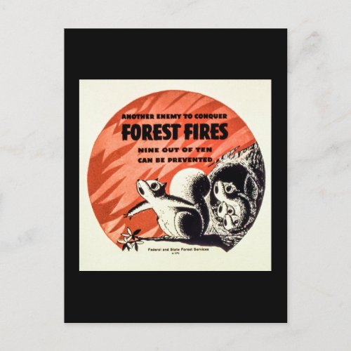 Another Enemy to Conquer Forest Fires Vintage Postcard