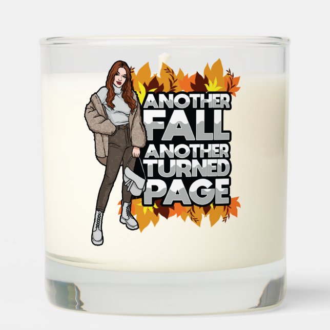 Another Fall Another Turned Page Fall Thanksgiving Scented Candle (Front)
