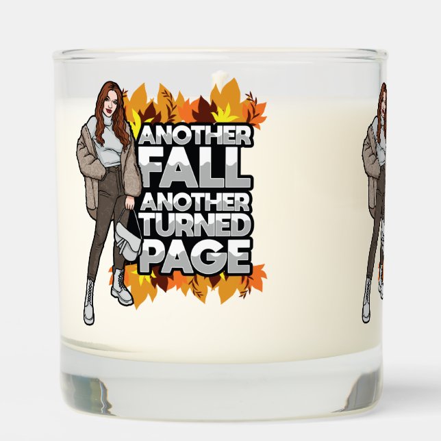 Another Fall Another Turned Page Woman Sweater Wea Scented Candle (Front)