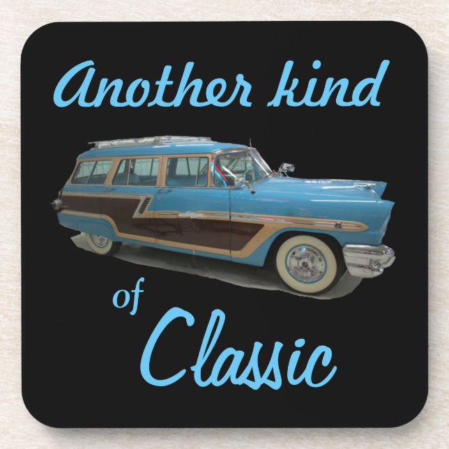 Another Kind of Classic 1956 Woodie Station Wagon  Beverage Coaster (Front)