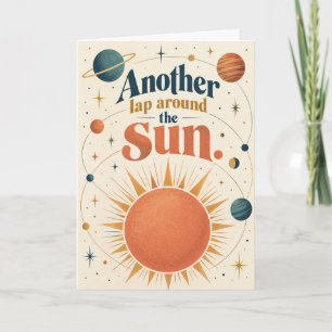 Another Lap Around the Sun Retro Birthday Card