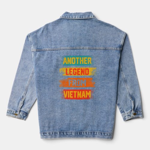 Another Legend from Vietnam Distressed Patriotic N Denim Jacket