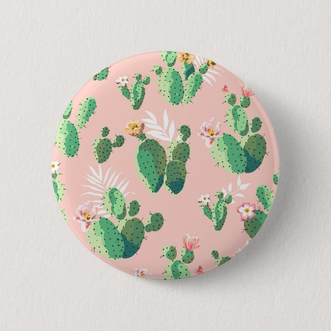 Another Lovely Cactus Flowers Button (Front)
