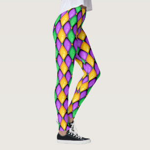 Another Mardi Gras Diamonds Pop Fashion Leggings