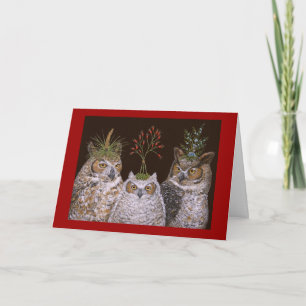 Another owl family Christmas card