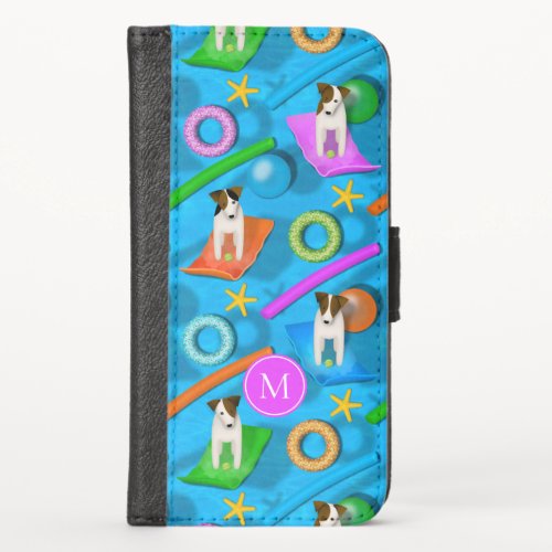 another Parson Jack Russell Terrier pool party iPhone X Wallet Case