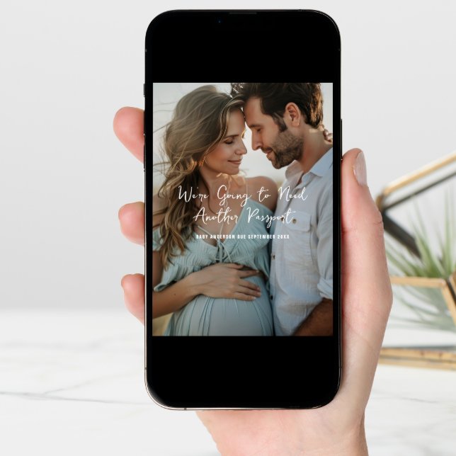 Another Passport Travel Themed | Photo Pregnancy Announcement (Front Digital)