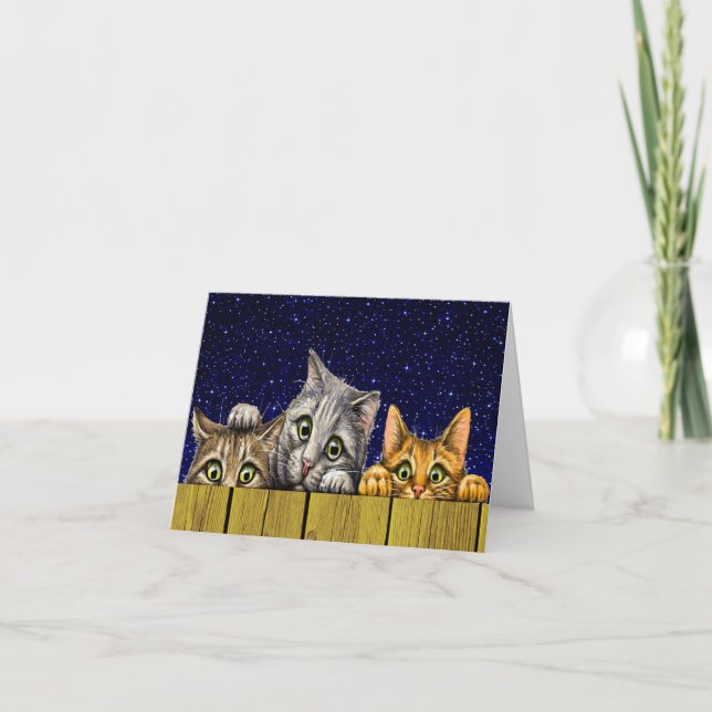 Another Peeking Cats Notecards (Front)