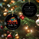 Another Plot Twist | Funny 2024 Dumpster Fire Ceramic Ornament<br><div class="desc">Bring some humor to your holiday season with this hilarious 2024 Dumpster Fire Christmas Ornament. Perfect for those who love a bit of sarcasm and can laugh at the wild ride this year has been, this ornament features a flaming dumpster and the phrase "2024: Another Plot Twist." Whether you’re gifting...</div>